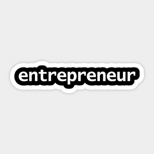 Entrepreneur Typography White Text Sticker